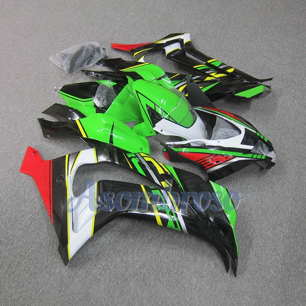 Kit de carenados para motocicleta Ninja zx10r, juego de carrocería de inyección de ABS de alta calidad, color verde y negro, para modelos 2016, 2017, 2018, 2019, 2020 y ZX-10R