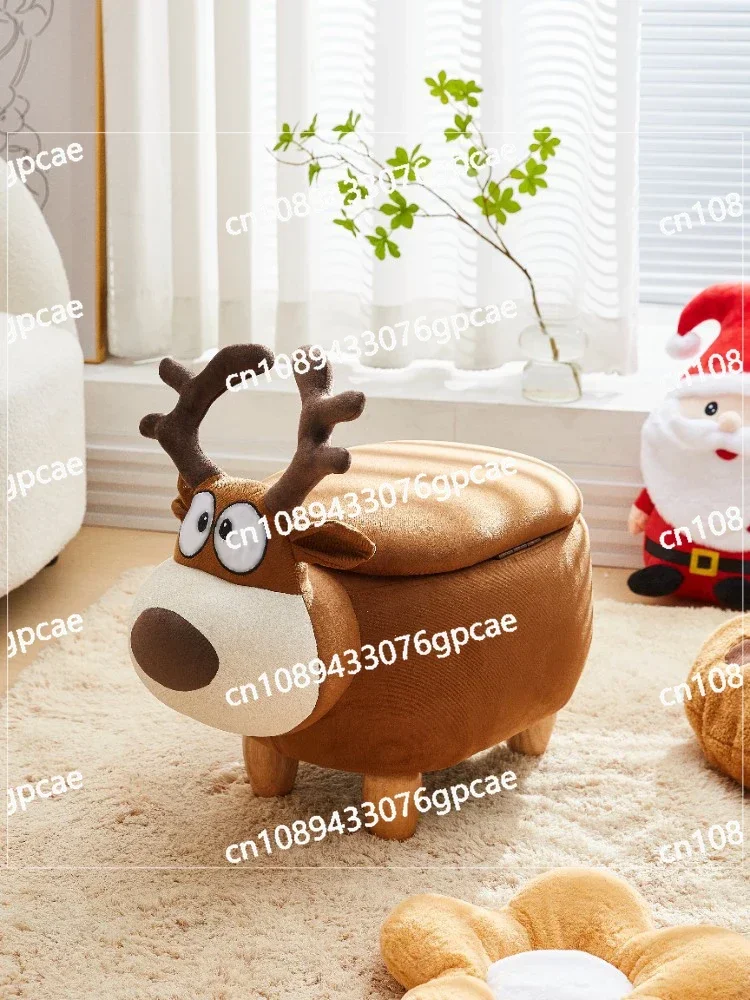 Creative Cute Elk Shoe Changing Stool Living Room Floor Ornament Home Decoration Move New House Housewarming Gift