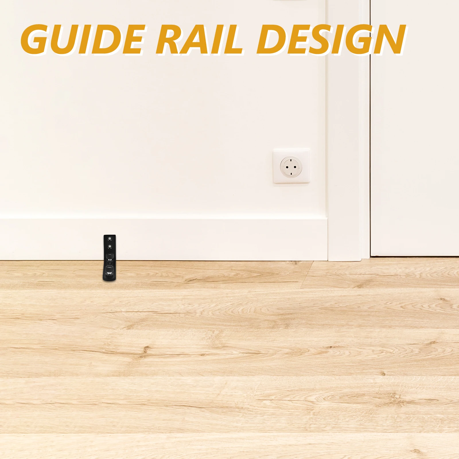 

Double Wheel Stopper Hardware Carbon Steel Closet Roller Fittings Kit for Barn Floor Roller Stopper Sliding Door Guide