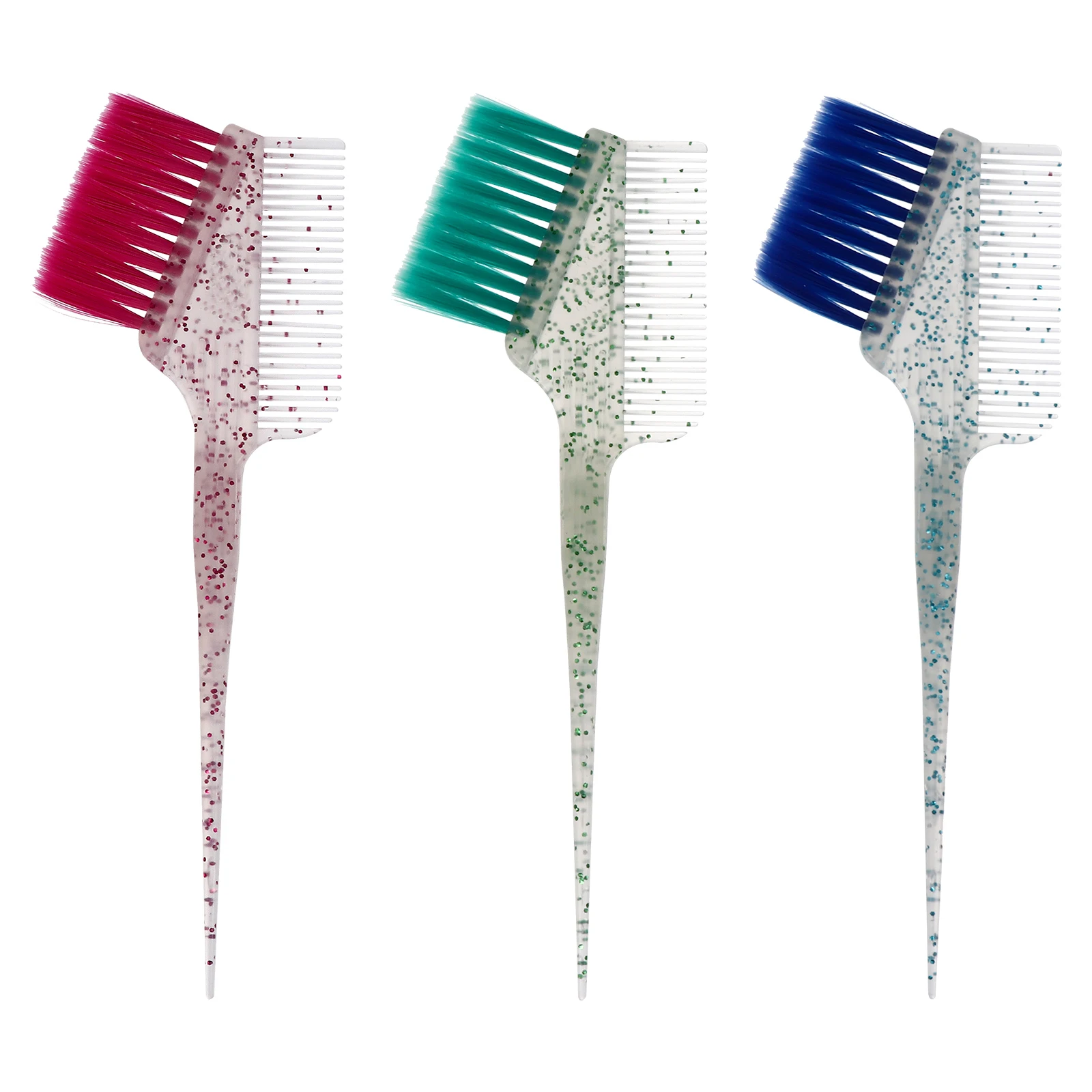 

3pcs Hair Comb Lightweight Professional Pintail Dyeing Tool Frosted Anti Slip Double Use for Salon Home Hairdressing Supply