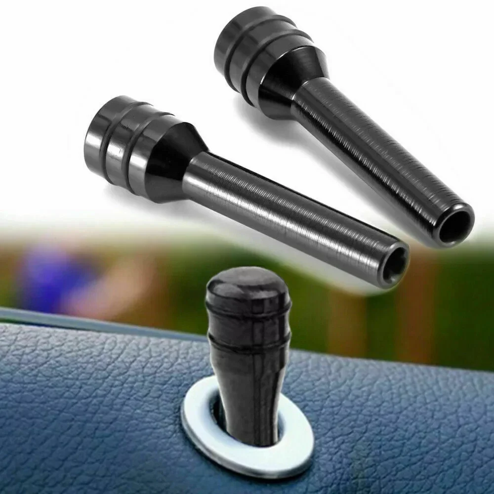 Universal carro caminhão interior maçaneta da fechadura da porta puxar pinos liga de alumínio auto segurança da porta pinos botão acessórios
