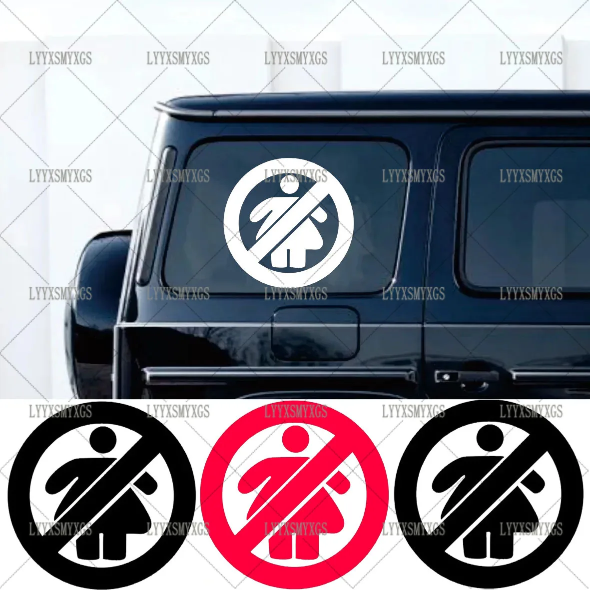 

Self-Adhesive Custom Pregnant Women Prohibit Car Stickers Waterproof Sunscreen Vinyl Decal PVC Wholesale Car Accessories