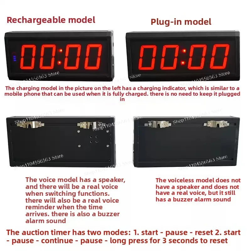 Multifunctional Timer Competition Training Stop Watch Counter Speech  Countdown Activity Timer