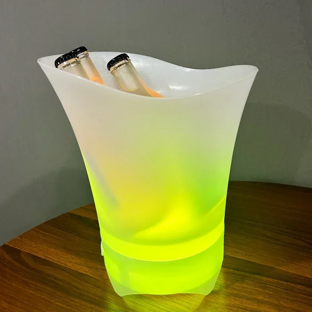 Portable Small Bluetooth Light-emitting Ice Bucket LED Light Audio Beer Bucket Camping Atmosphere Props Ice Bucket Bar Barware