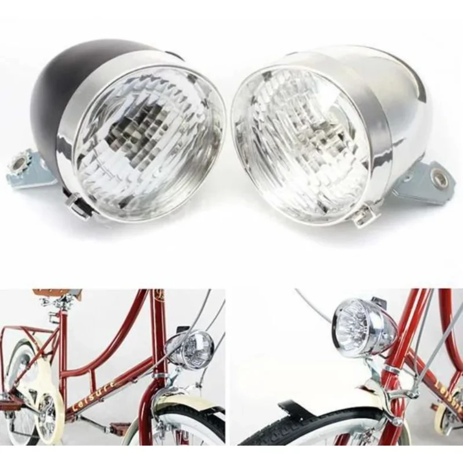 Bicycle Light 3  Retro Classic Bike Headlight Bicycle Retro  Light Front Fog Safety Lamp