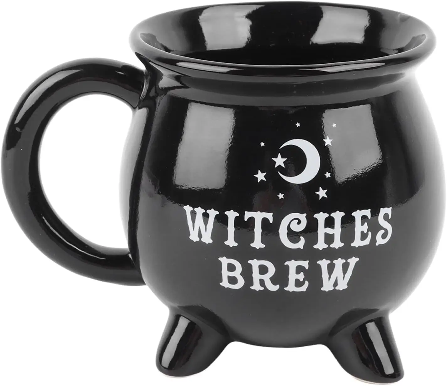 

1pc Witches Brew Cauldron Coffee Cups 11.8oz Ceramic Coffee Cup Large Cauldron Coffee Mugs Black Ceramic Drinkware Decoration