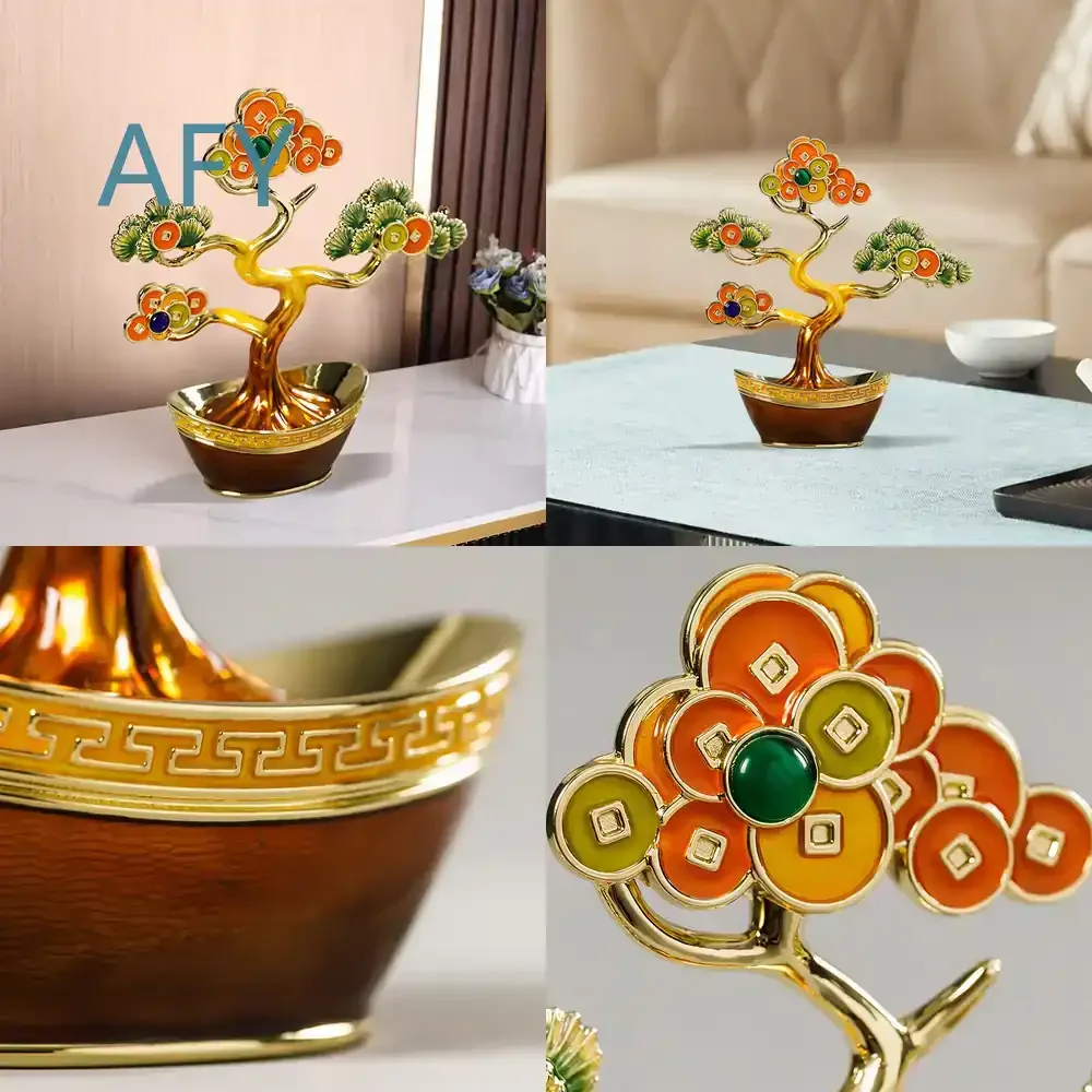 Lucky Money Tree Feng Shui Decoration for Home Living Room TV Stand Office Opening Housewarming Gift