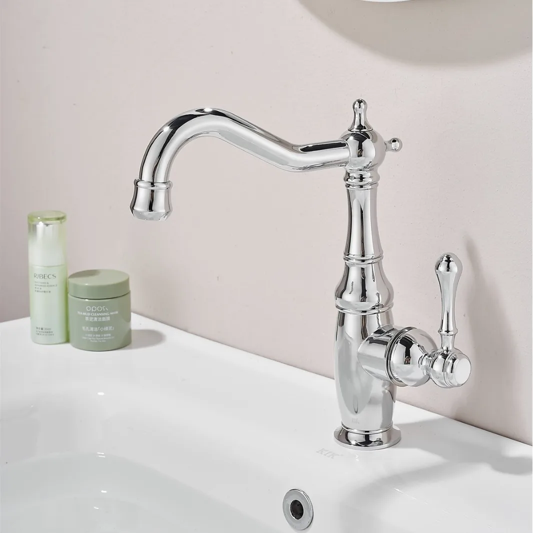 

Хромированный смеситель для раковины, однорычажный смеситель для ванной комнаты, горячий и холодный классический смеситель для раковины, твердый латунный смеситель для Lavtory, новое поступление