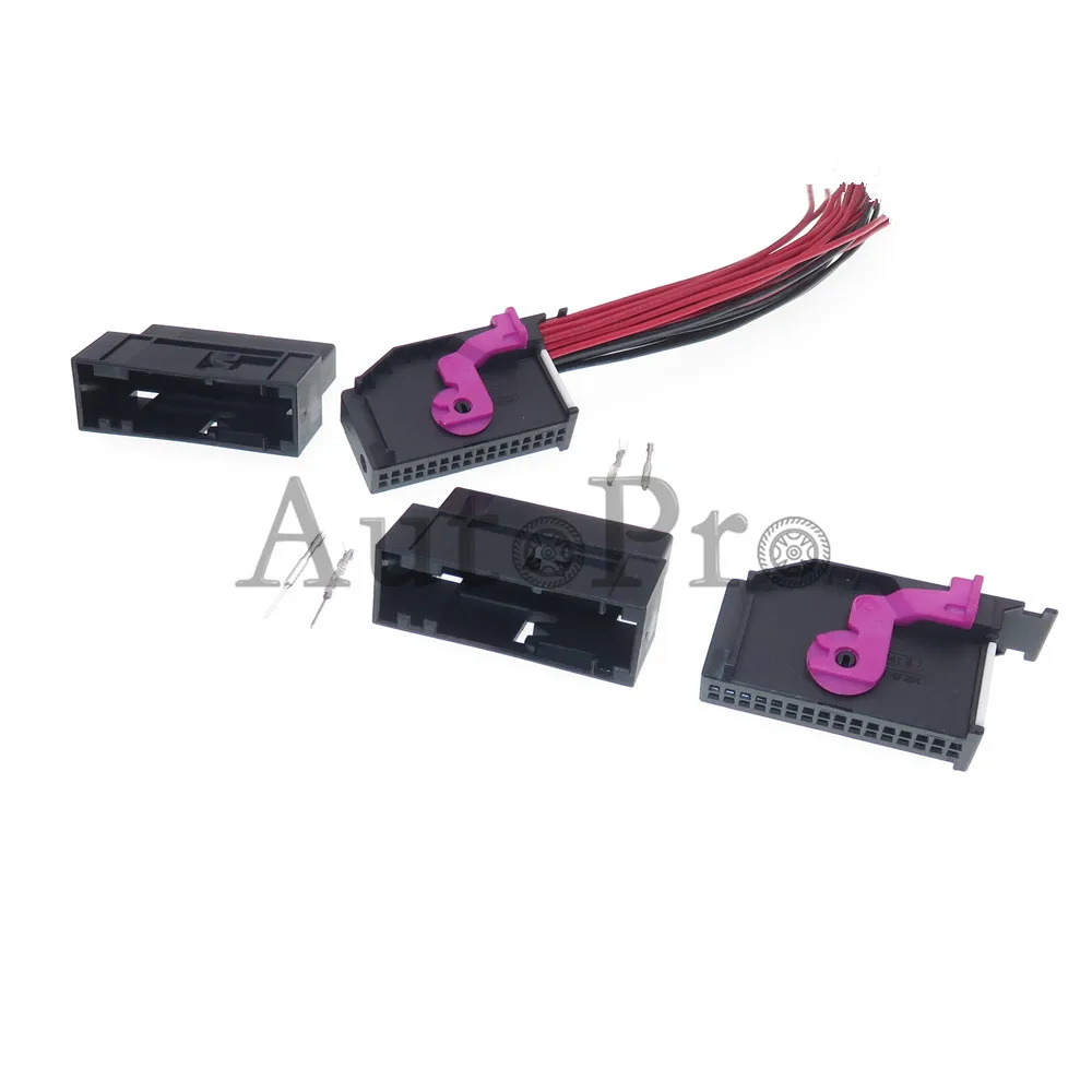 1 Set 32 Hole 1719057-3 2050723-3 Auto Central Control Instrument Electrical Wiring Harness Plug AC Assembly Car Connector