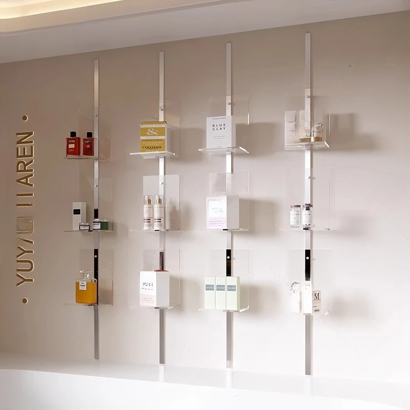 Beauty salon product display rack Wall shelf Shelf Shopping mall storage display rack Beauty store Cosmetics display cabinet