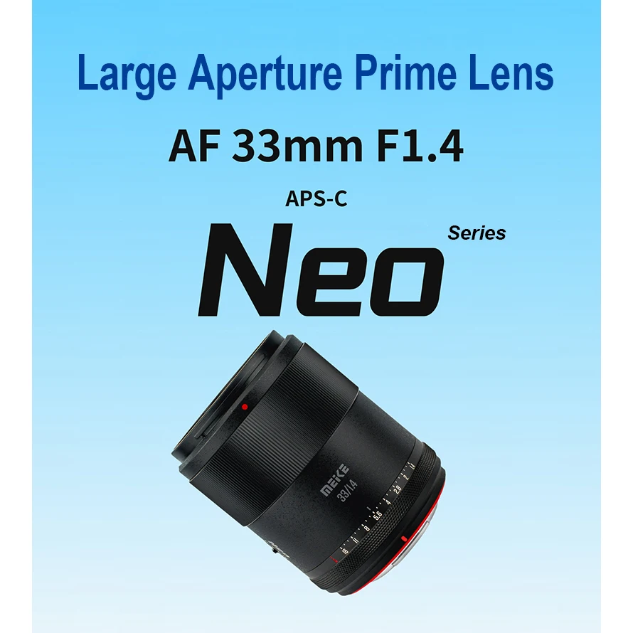 Meike 33mm F1.4 AF APS-C Large Aperture Prime Lens for Nikon Z Fuji X Sony E Mount ZV-E10 II A6600 A6400 A5000 Mirrorless Camera