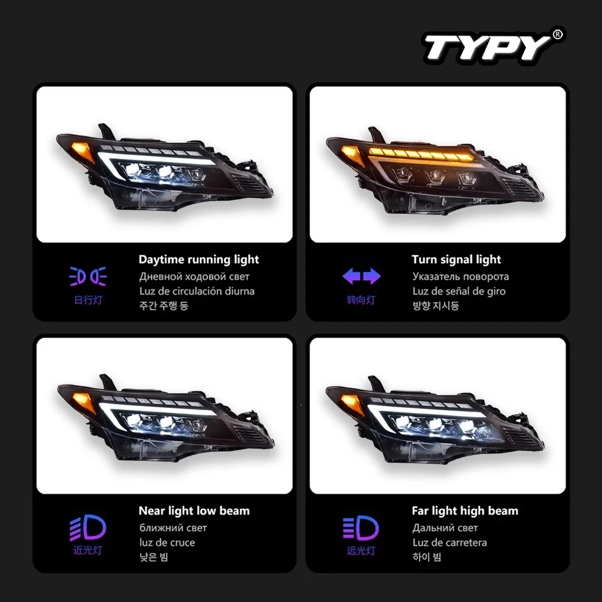 

TYPY новая светодиодная фара, обновленная, модифицированная для фар Toyota Privia 2006-2016, фар с динамическим сигналом, автоаксессуары