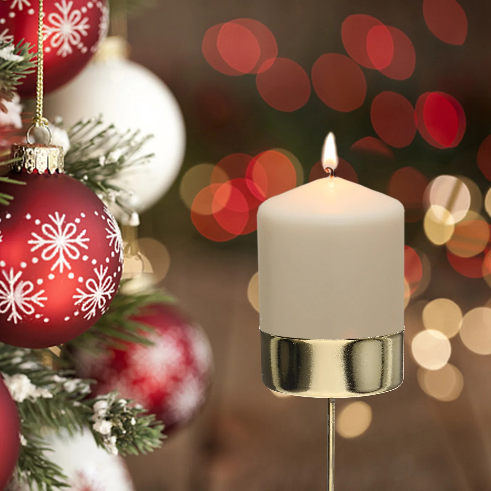 6 قطعة حامل سبايك كأس معدني إدراج شجرة عيد الميلاد عطلة حفلة تفضل حفلة عيد الميلاد ديكور