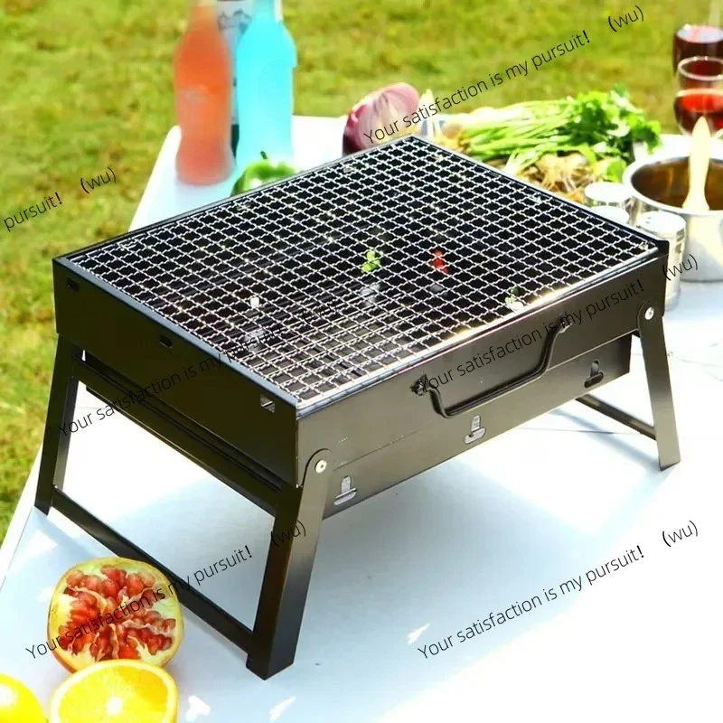 Portable stainless steel mini barbecue tool set, outdoor cooking, camping, etc