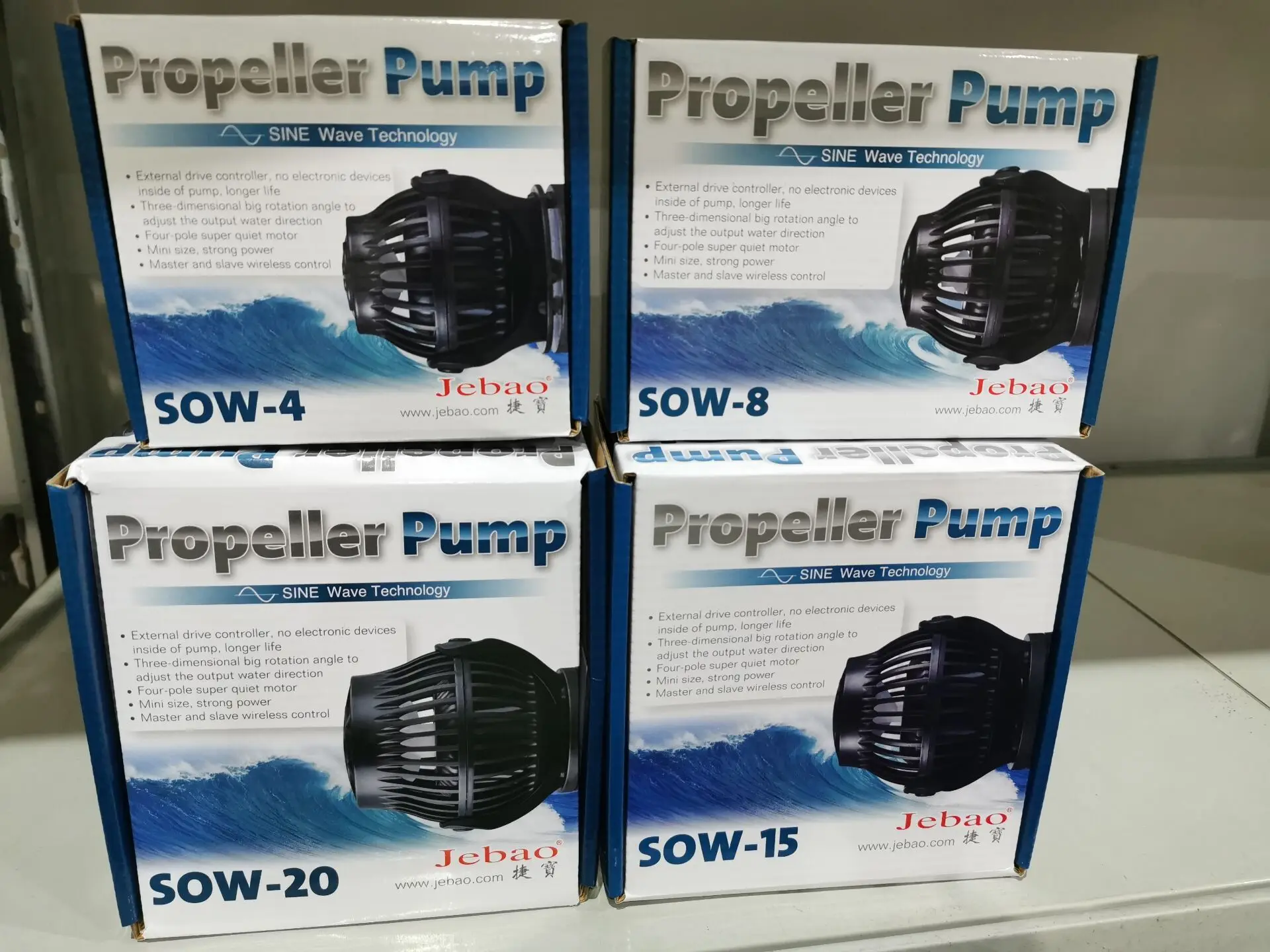 Jebao Wave Maker  RW4-20  SW2-15 OW10-50 Series  Water Pump With Controller for Marine Coral Reef Tank Jebao Wave Maker