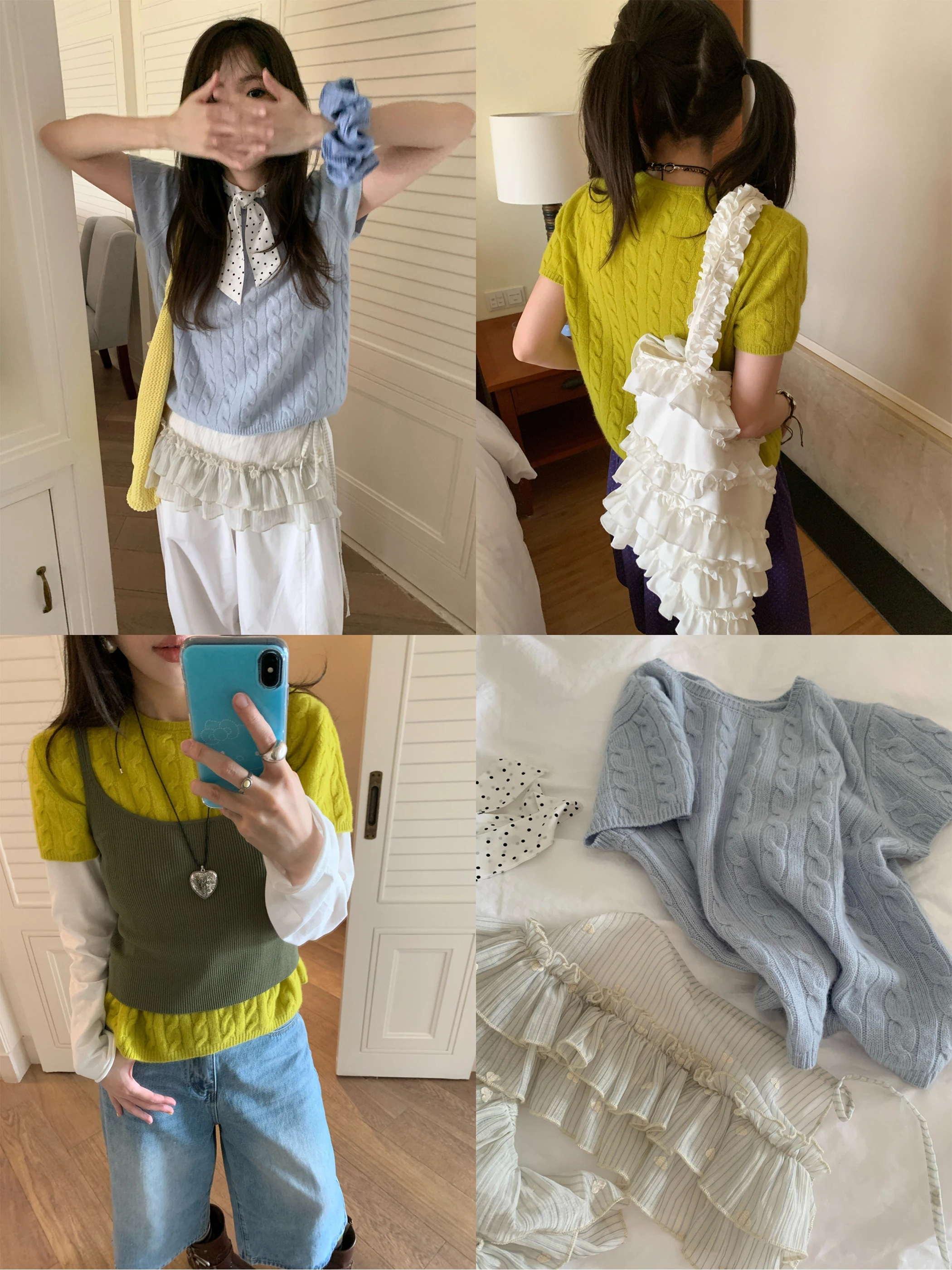 

Высококачественный мягкий шерстяной вязаный свитер с коротким рукавом, свободного кроя, на пуговицах, для женщин, весна-лето