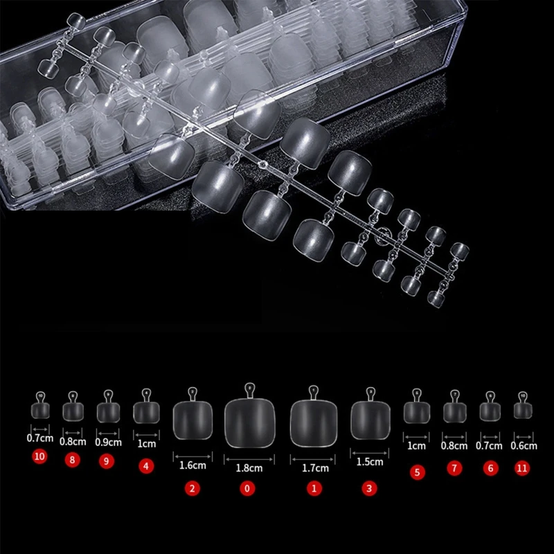 240/504pcs Unhas pés para pontas acrílicas Unhas falsas prensadas na cobertura completa