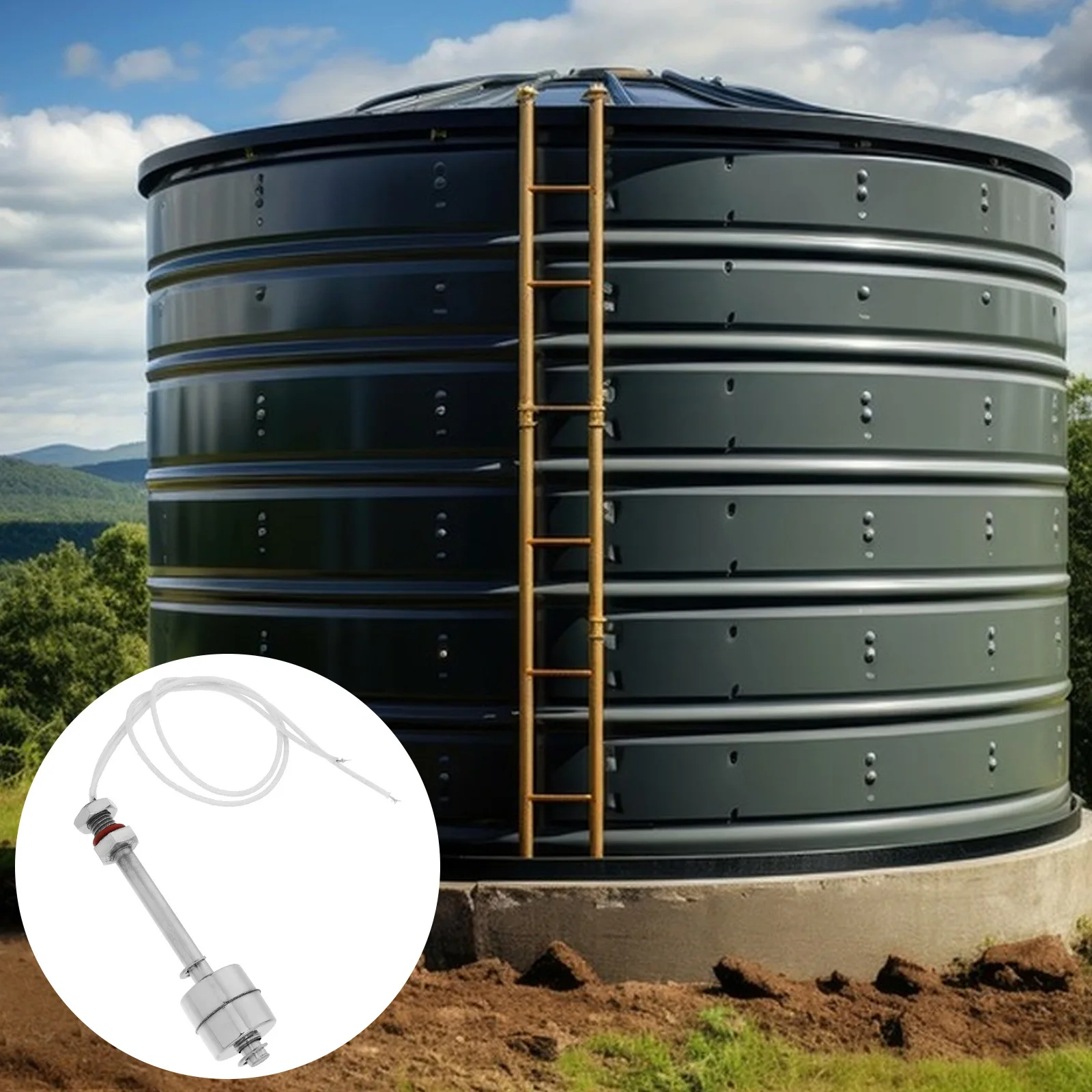 

Stainless Steel Vertical Float Switch for Water Pumps Pools Ponds Reliable Performance Compact Easy Installation