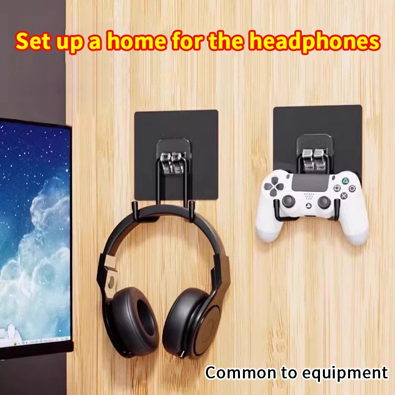 Picture 4: 5PCS Universal Wall Mounted Headphone Stand Hook Gaming Controller Holder Adhensive Wall Mount Hanger Gaming Earphone Bracket