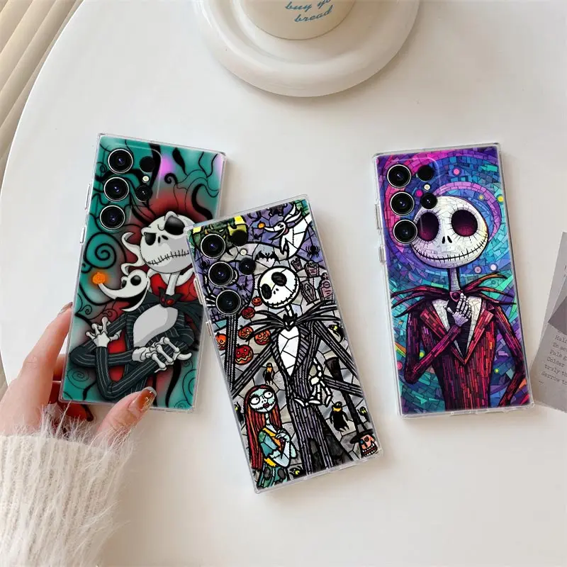 

The Nightmare Before Christmas Jack Transparent Case For Samsung Galaxy S26 S25 Ultra S24 S22 S26 Plus S20 S23 S21 S25 FE Cover