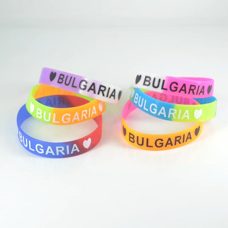 10x Love Bulgaria Silicone Bracelet Bangle Wristband Sport Jewelry Party Gift