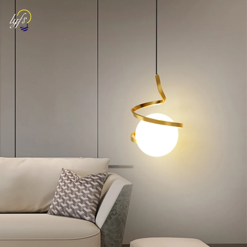 Nordic LED Pendant Lights Indoor Lighting Glass Hanging Lamp For Home Dining Tables Bedside Kitchen Living Room Decoration Light
