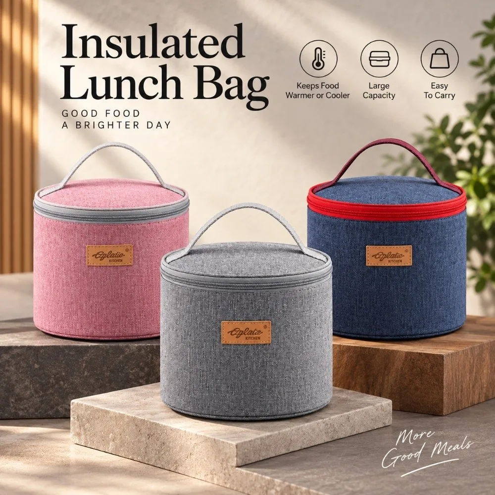 New Fresh-Keeping Insulation Bag Waterproof Handbag Work Meal Bag Aluminum Foil Insulation Layer Lunch Box Pouch Outdoor Trip