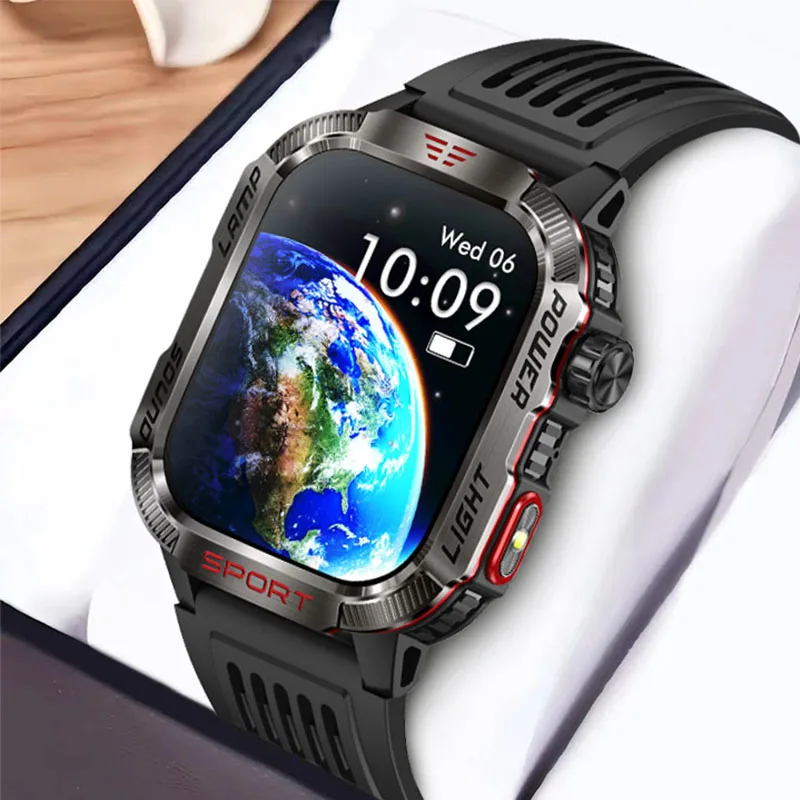 Men's new 5.0 Bluetooth smartwatch IP68 waterproof 600mAh battery 2.01 inch 240 * 296 IPS display screen men's smartwatch