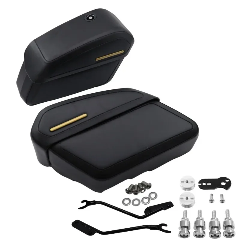 OEMQuick-release side box, special bracket for suitcase to side bag, universal retro leather case.