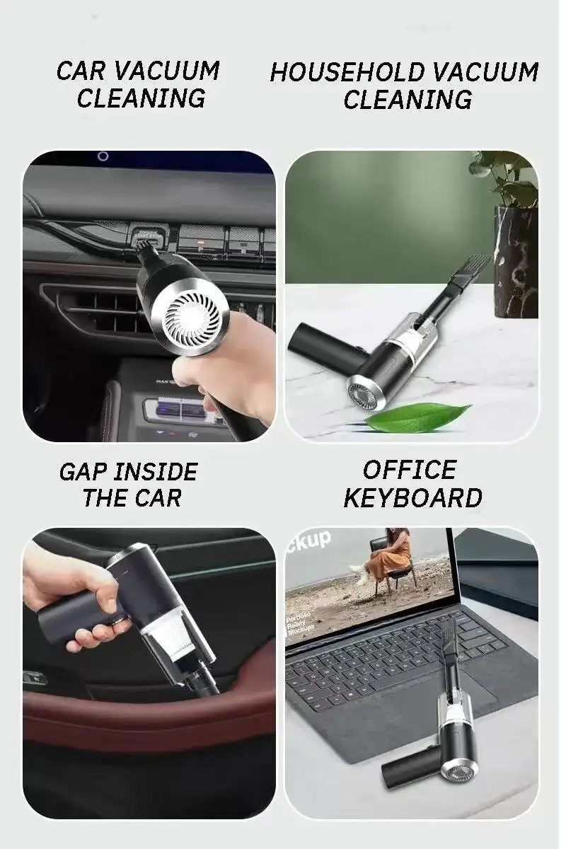 Car Cordless Vacuum Cleaner Portable Large Suction Household Cleaning Equipment Handheld Dust Collector Small Mini Dust Blower image 3