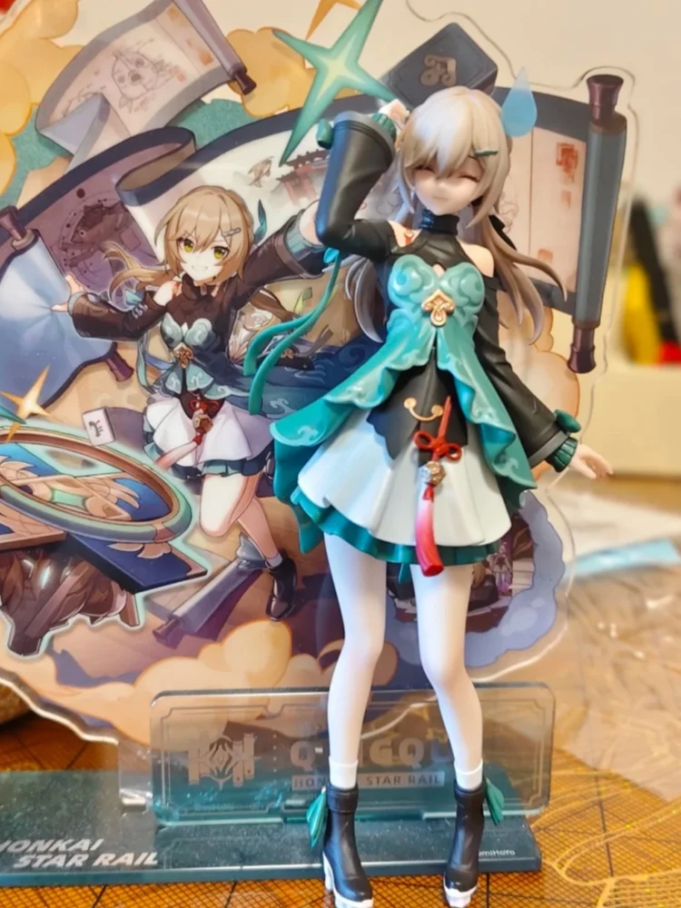 

Myethos 14cm Honkai: Star Rail Qingque Anime Figure Kawaii Cartoon Character Desktop Decoration Toy for Collectors