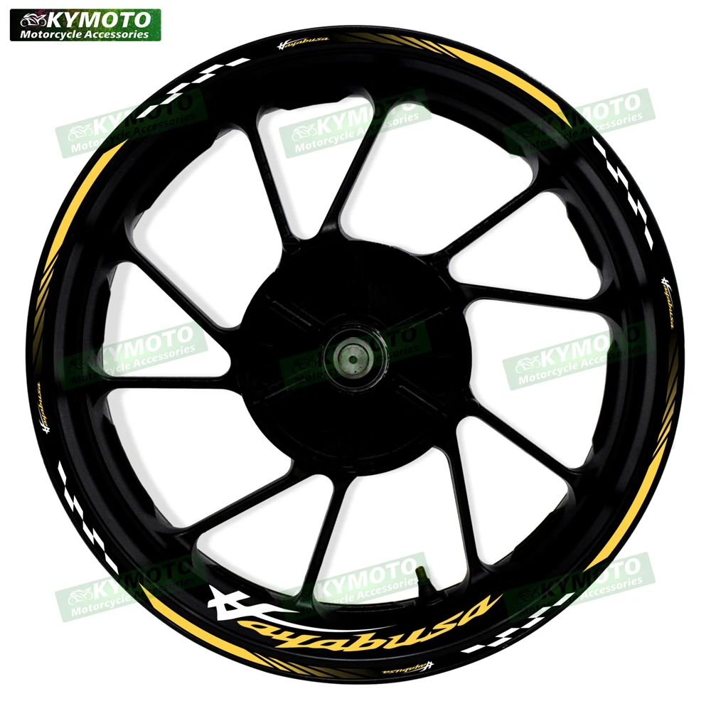For HAYABUSA GSX1300 R GSX-1300 motorcycle accessories 17 inch front and rear wheel decals hub modified rims reflective stickers