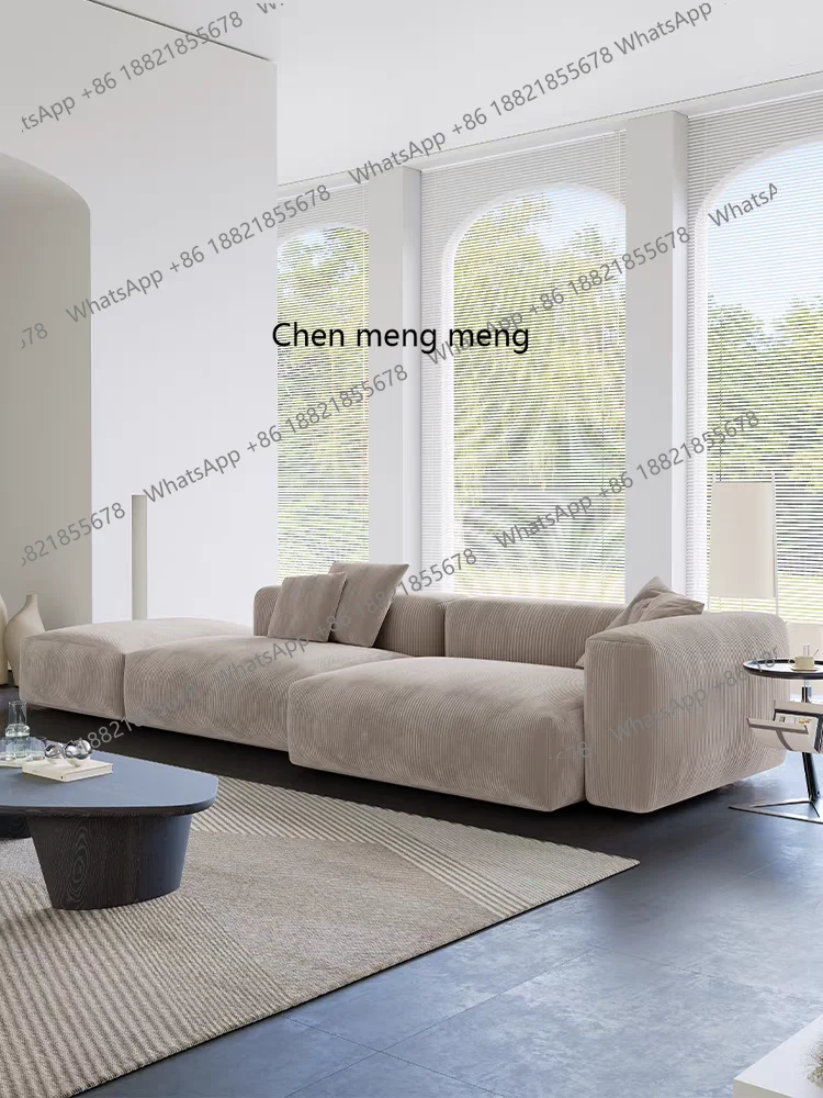 

Removable and washable corduroy tofu sofa free combination sofa module straight combination