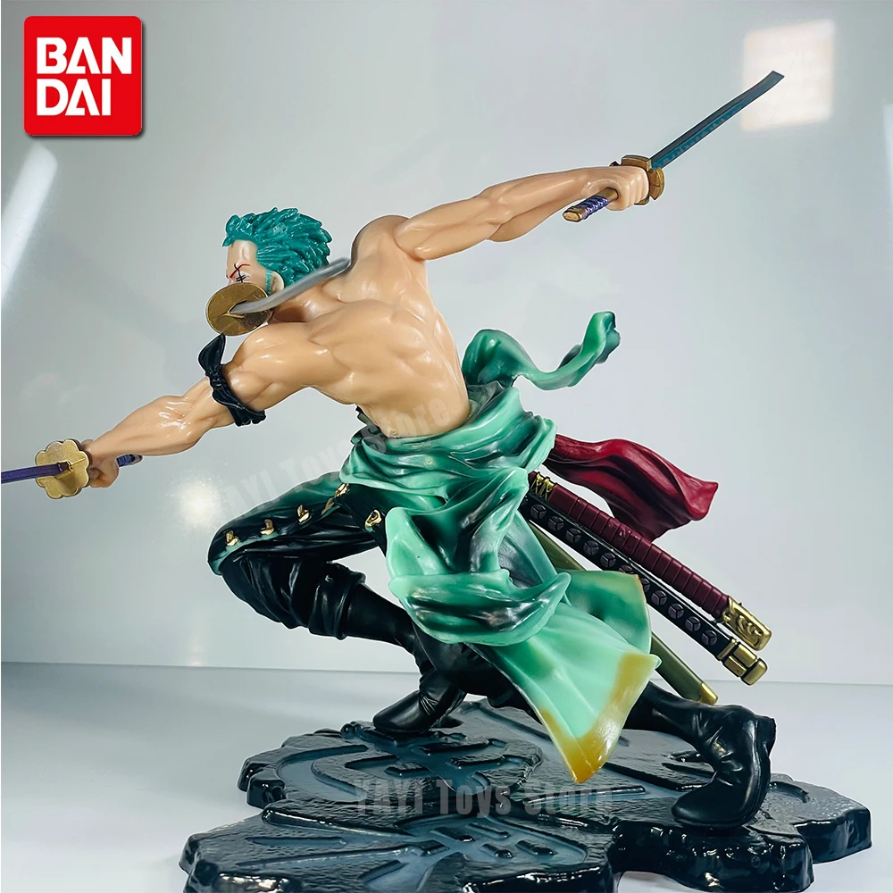 Hot One Piece 10cm Anime Figure GK Roronoa Zoro tre lame Sa-massimo Manga Anime Statue Action Figure Collection modello Kid Toy