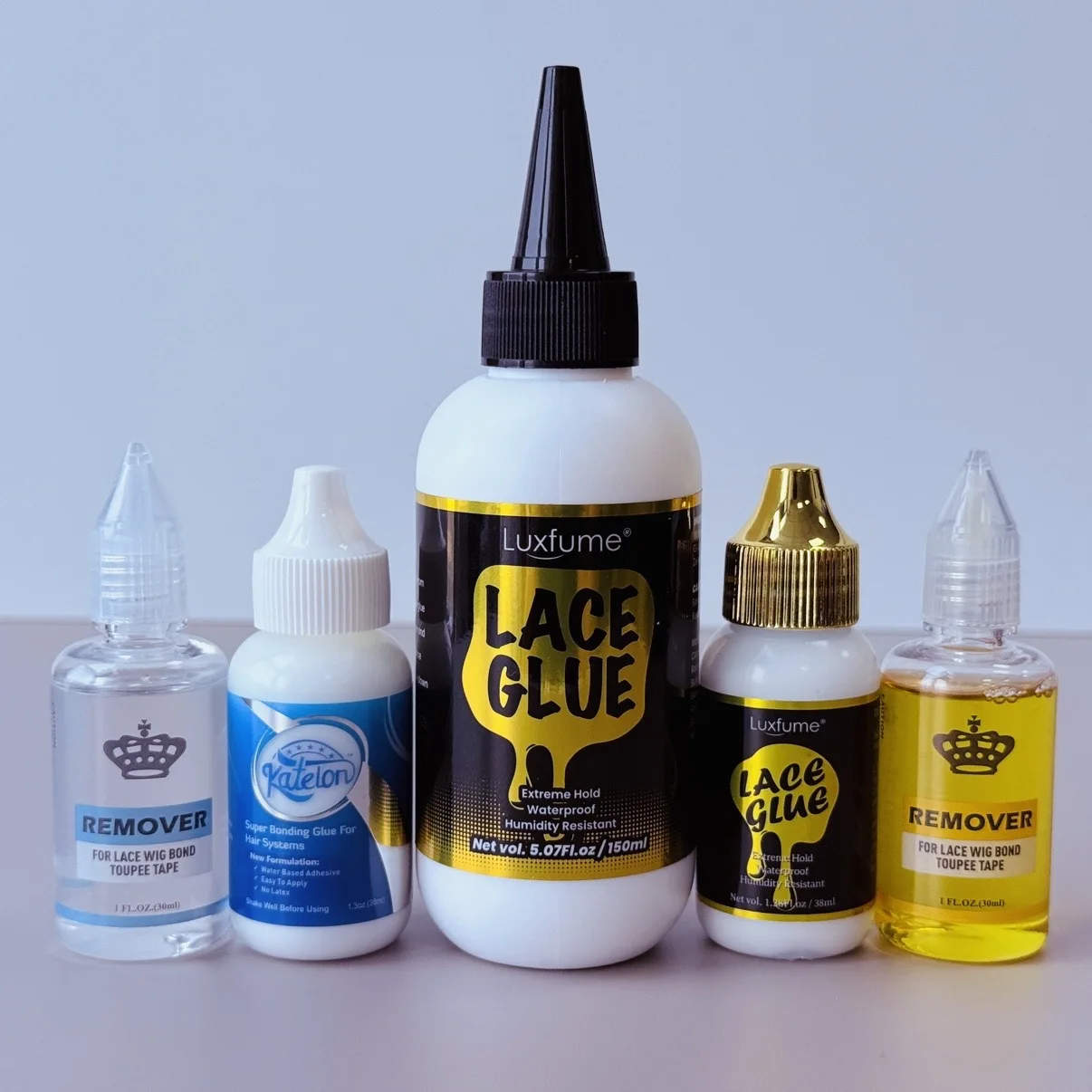 

38/150ml Strong Hold hair Front Lace Wig Glue Waterproof Strong Bond Hair Adhesive for Lace Wig Hair System glue and remover