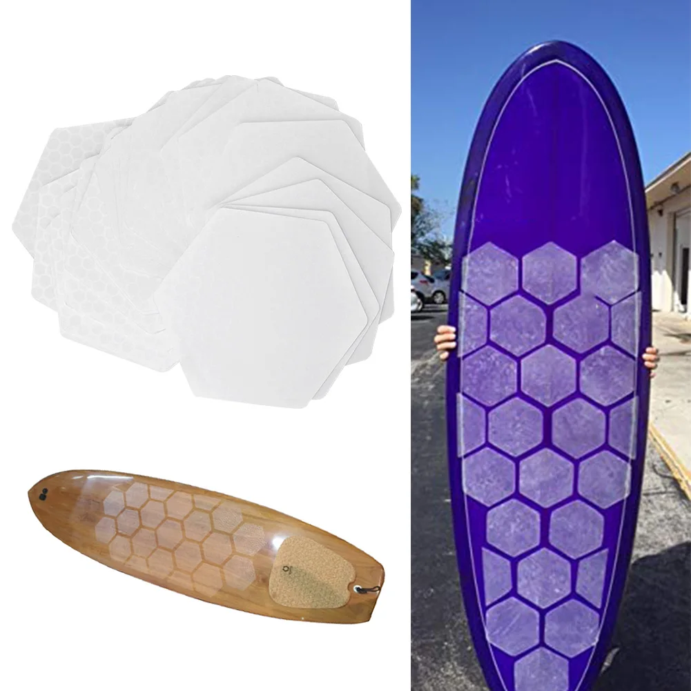 

20Pcs Silicone Paddle Board Non Slip Mat Adhesive Deck Pad For Surfboard Short Board Long Board