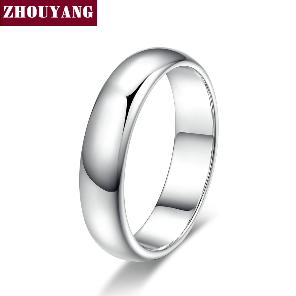 Simple Style Rose Gold Color Jewelry Wedding Couple Ring Full Sizes Top Quality R050 R049