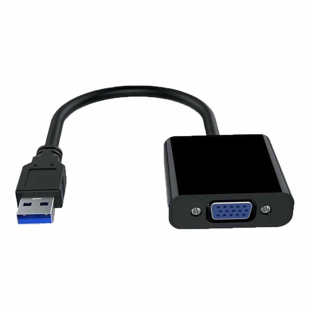 USB 3.0 to VGA Adapter Video Graphic Card Display External Cable Adapter Male USB 3.0 to Female VGA Connector for PC HDTV 1080P