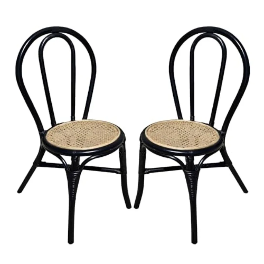 

Country Dining Chairs Set of 2, Farmhouse Fabric Chairs with Round Back, 15.5x20.5x35.5 Rattan Dining Chair, Oval Side Chairs f