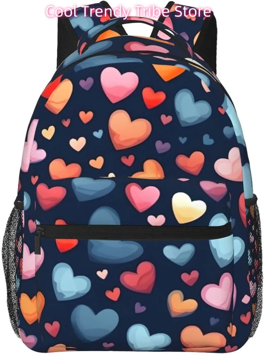 

Красочный винтажный легкий рюкзак для ноутбука с сердечком, легкий многоцелевой дорожный повседневный рюкзак унисекс, студенческие рюкзаки