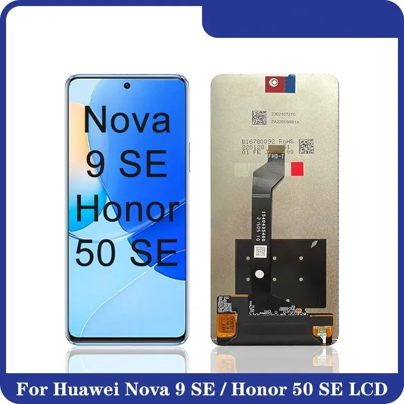 6.78'' For Huawei Nova 9 SE 9SE 5G LCD Display Screen Touch Panel Digitizer For Honor 50 SE JLH-AN00 Battery Cover