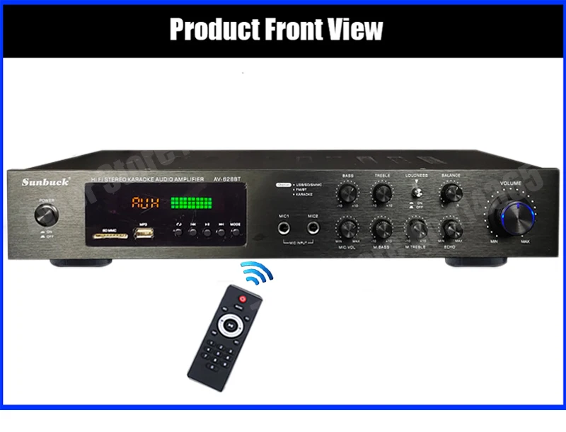 110/220 V SUNBUCK AV-628/298BT Soundverstärker Bluetooth 5.0 Heimkino Audio Power Amplify Unterstützung FM USB mit Fernbedienung – Detail 5