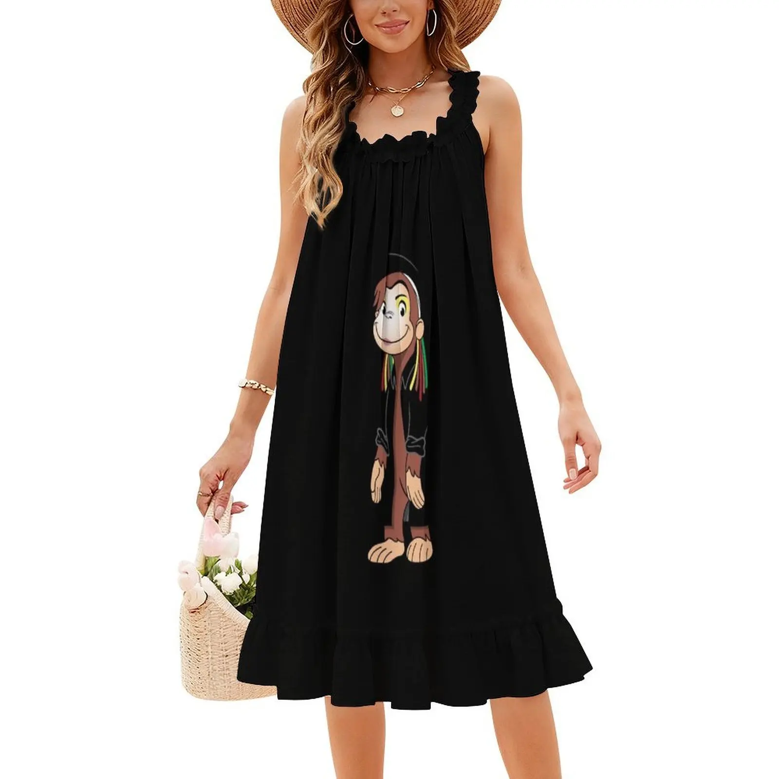 فستان حفلات أنيق للسيدات من Curious Boy George فستان على شكل حرف a مع خيارات قصيرة/طويلة/بدون أكمام فستان جورج للأولاد الغريب