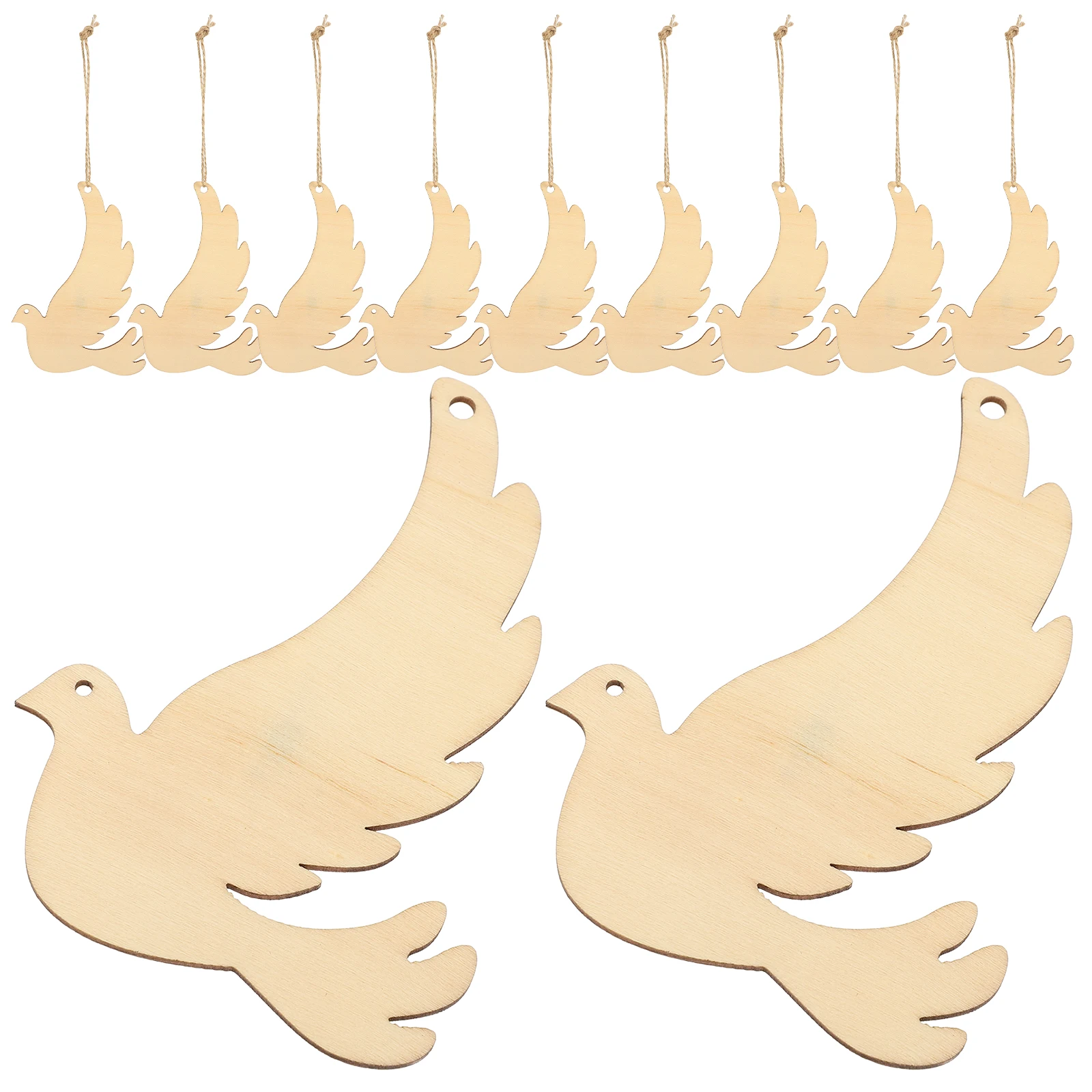 

20pcs 20 Wooden Slices Blank Bird Shape Unfinished Wood Pieces DIY Craft Supplies Mini Bird Ornaments Wedding Home Decor