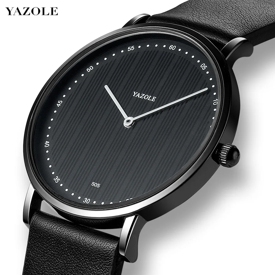 YAZOLE Men\'s Wrist Watches Top Brand Luxury Watches for Men Casual Simple Leather Quartz Watches Men Fashion Business Mens Clock