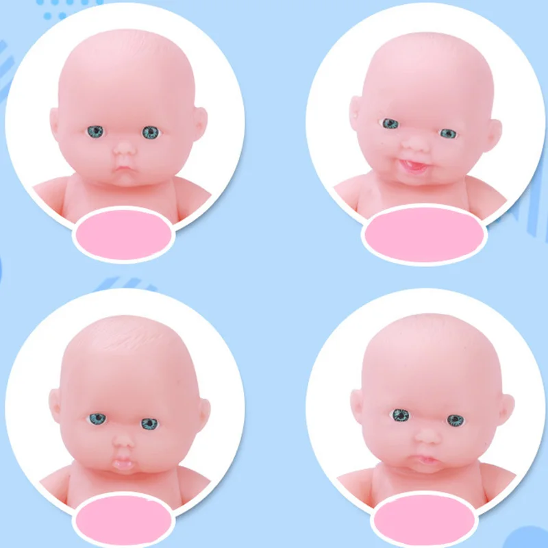 Mini smalto da 5 pollici imitazione bambola rinata in PVC colla morbida per bambini giocattolo educativo per la prima infanzia per bambini di 4-6 anni