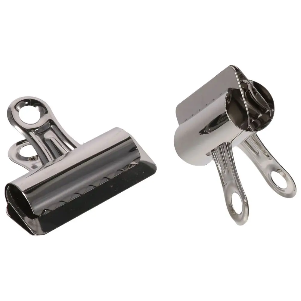 4PCS Fasteners Sliver Bulldog Clip Alloy 75mm/3Inch Paper Clip Binder Clamps Office