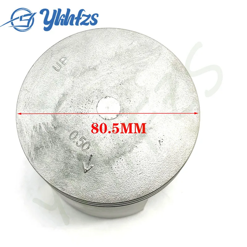 66T-11636-00 Piston (0.50Mm O/s) for Yamaha Outboard Motor 2-stroke E40/40X +0.5MM 66T-11636-01 66T-11636 Diameter:80.5mm