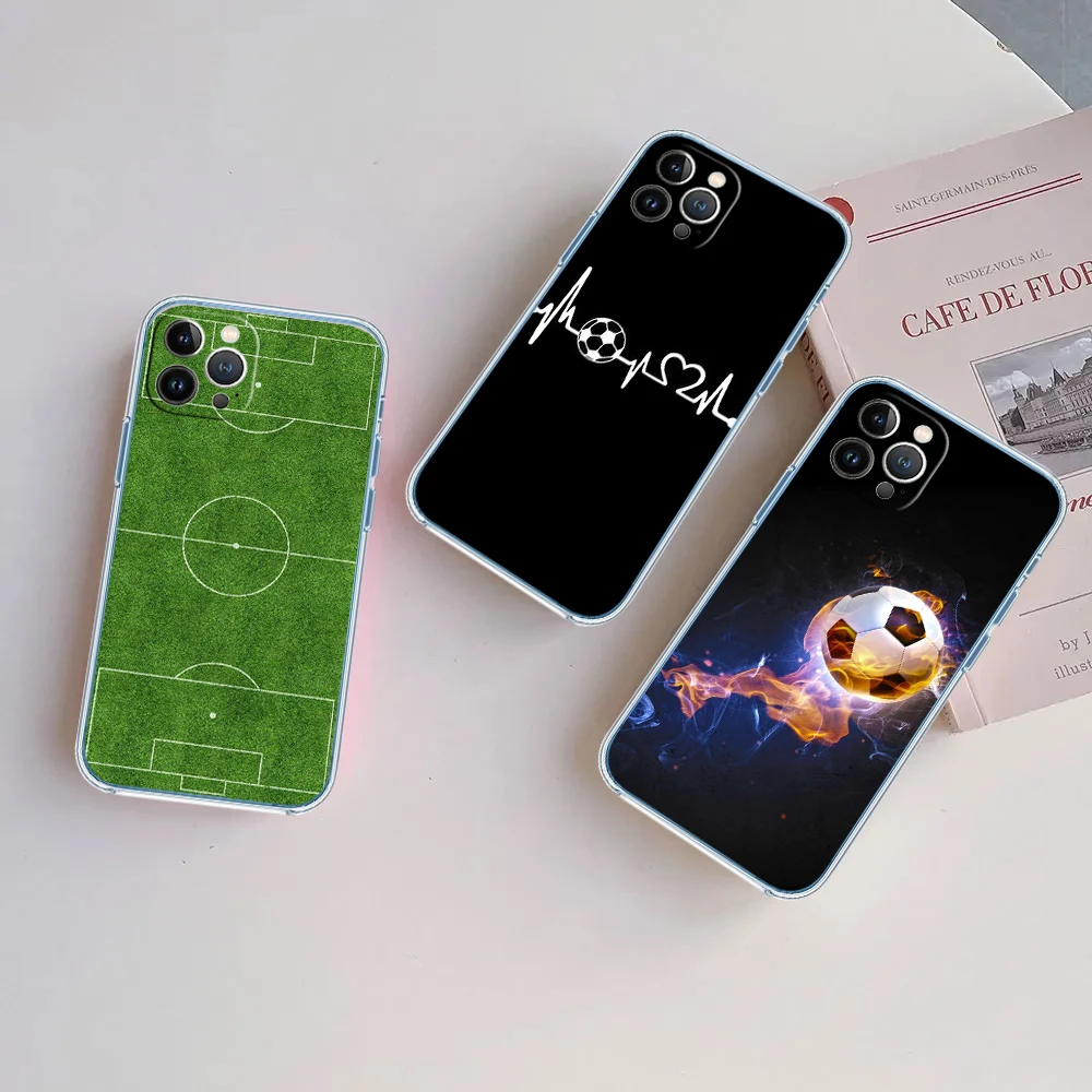 Football Soccer Transparent Phone Case for Motorola G40 G04 G05 One Ace Action  Fusion Plus Hyper Macro Vision Zoom view 5