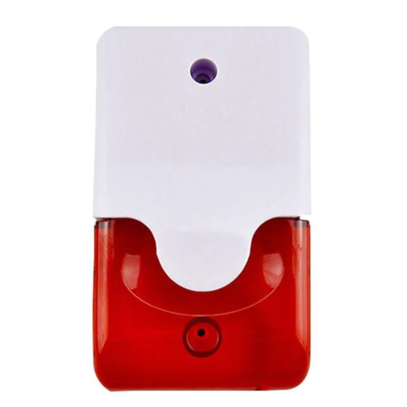 BT-103 Mini Home Security 12V 115DB Strobe Sirens Sound Alarm Red Indicator Light Wired Alarm Sirens For GSM PSTN Alarm System